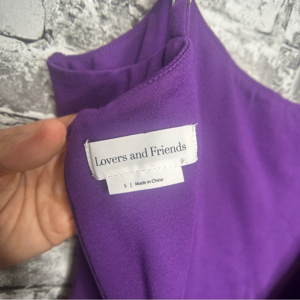 EUC Lovers + Friends AALIYAH Purple Midi Dress Size Small - Picture 9 of 12